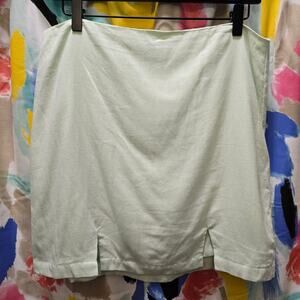 NWT Gianni Bini mint green linen rayon blend mini skirt XL